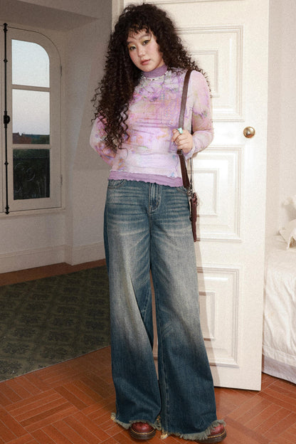 Vintage Whiskered Denim Pants