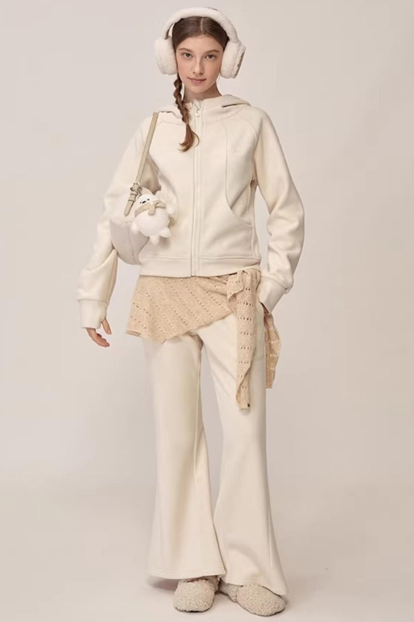 Double-Sided Fleece Hooded Jacket Set-Up