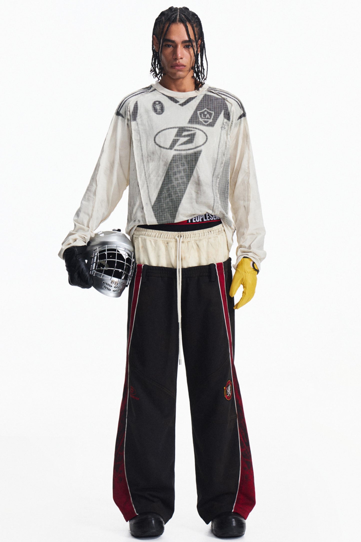 Vintage Panel Print Long Sleeve T-Shirt