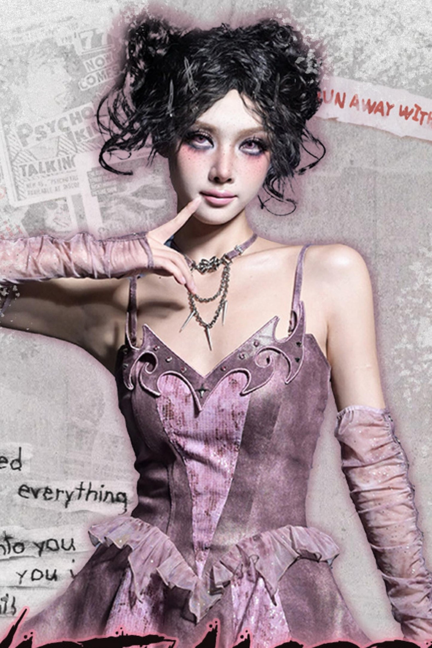 Butterfly Sequins Slip Dress Set-Up