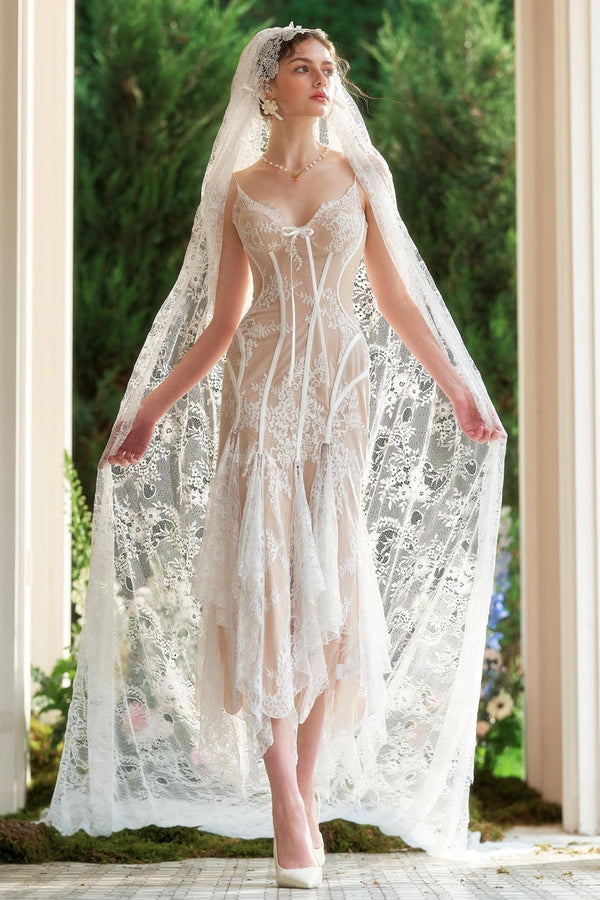 Vintage Lace Wedding Gown Dress Set-Up