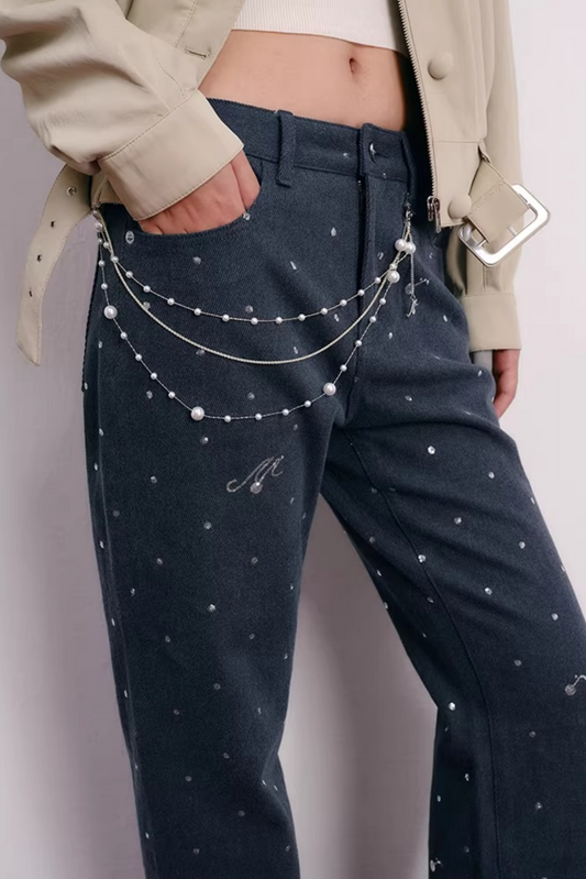 Lustrous Cherry Pearl Waist Chain