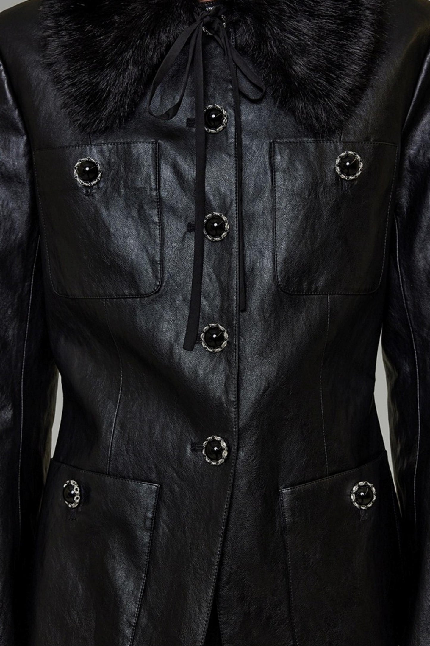 Fur Collar Patchwork Jacket