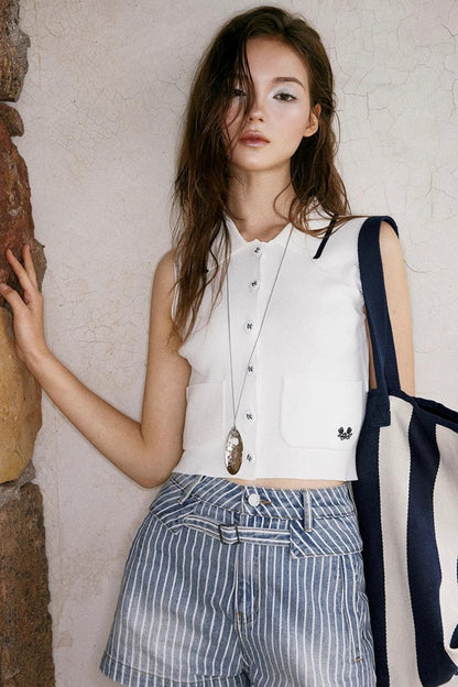 Color-Blocked Knit Tank Top