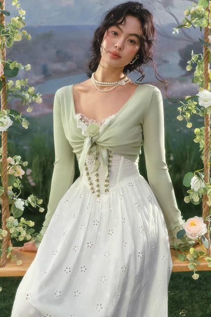 French Pastoral Floral Dress Set-Up