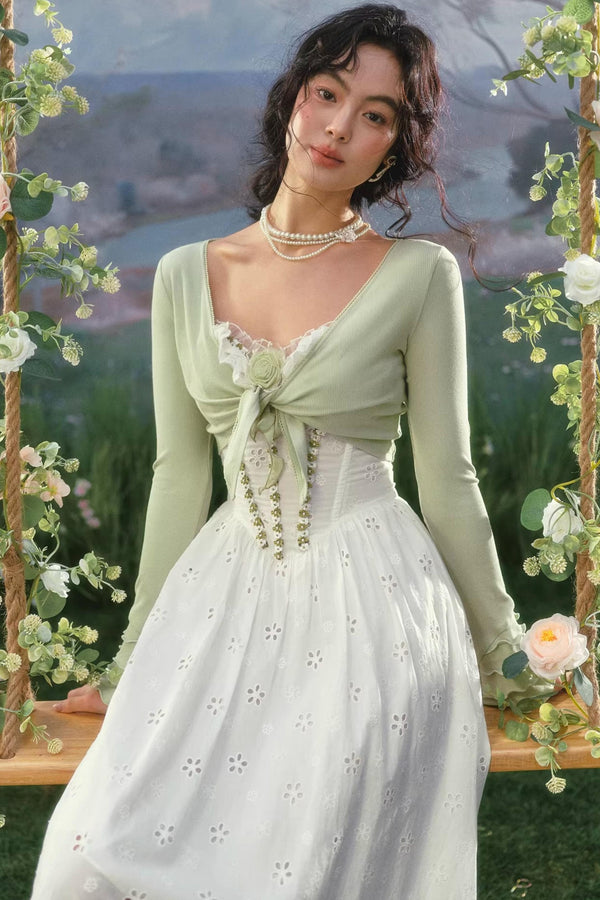 French Pastoral Floral Dress Set-Up