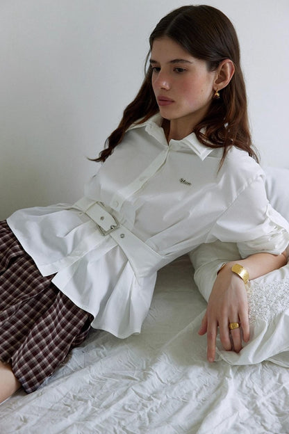 Double Lapel Long Sleeve Shirt