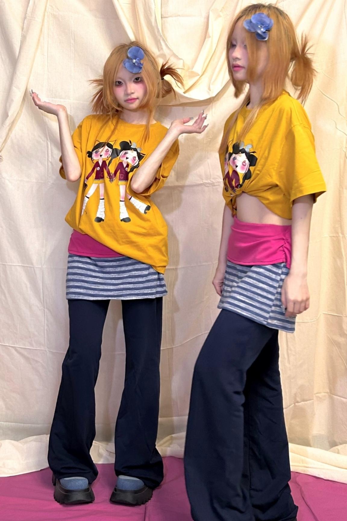 Royal Blue Striped Hakama Trousers