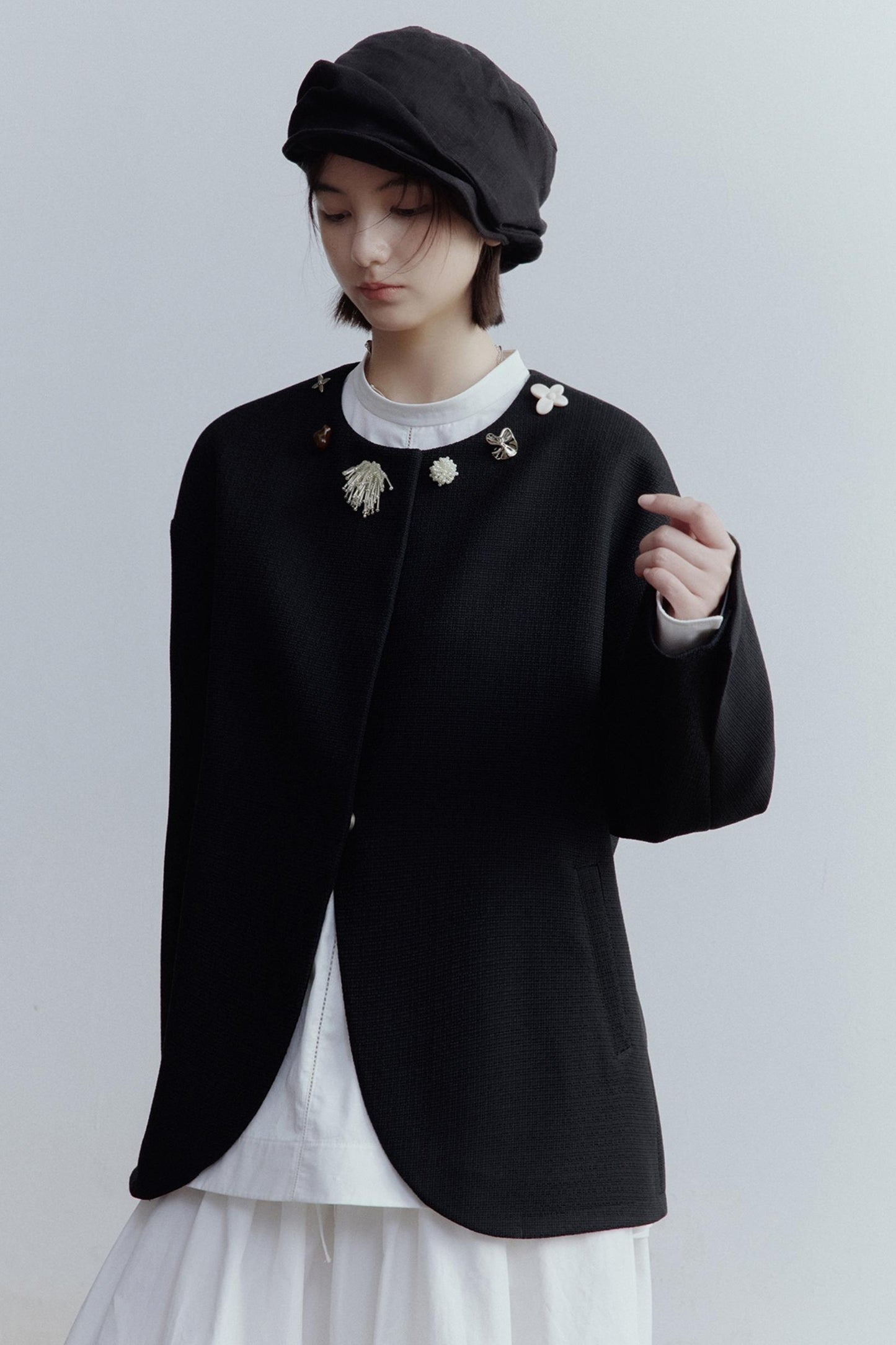 Deconstructing Linen Newsboy Hat