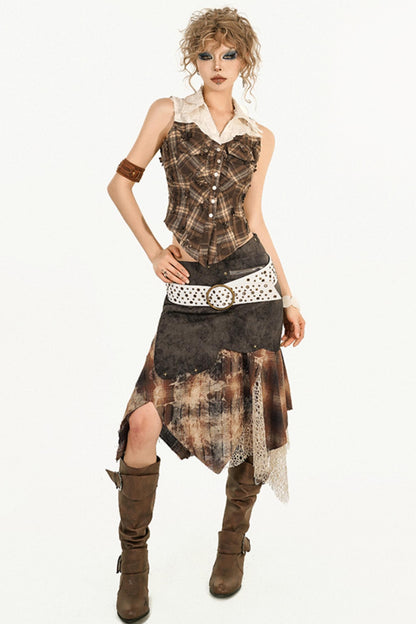 Lace Sleeveless Blouse