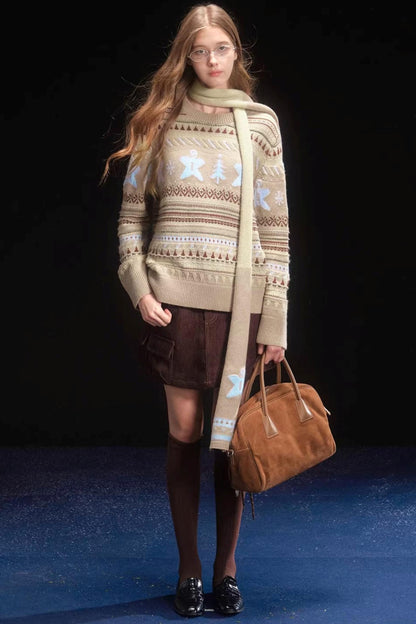Gingerbread Fair Isle Sweater Set