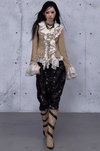 Retro Noble Chiffon Cardigan