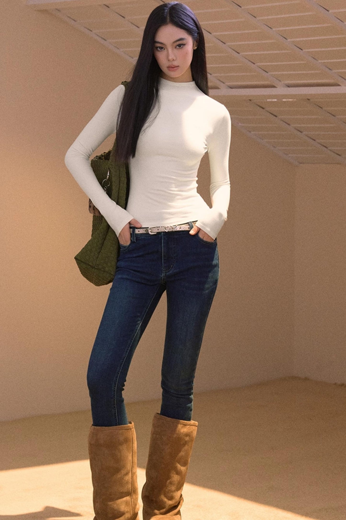 Vintage Fleece-Lined Slim-Fit Jeans