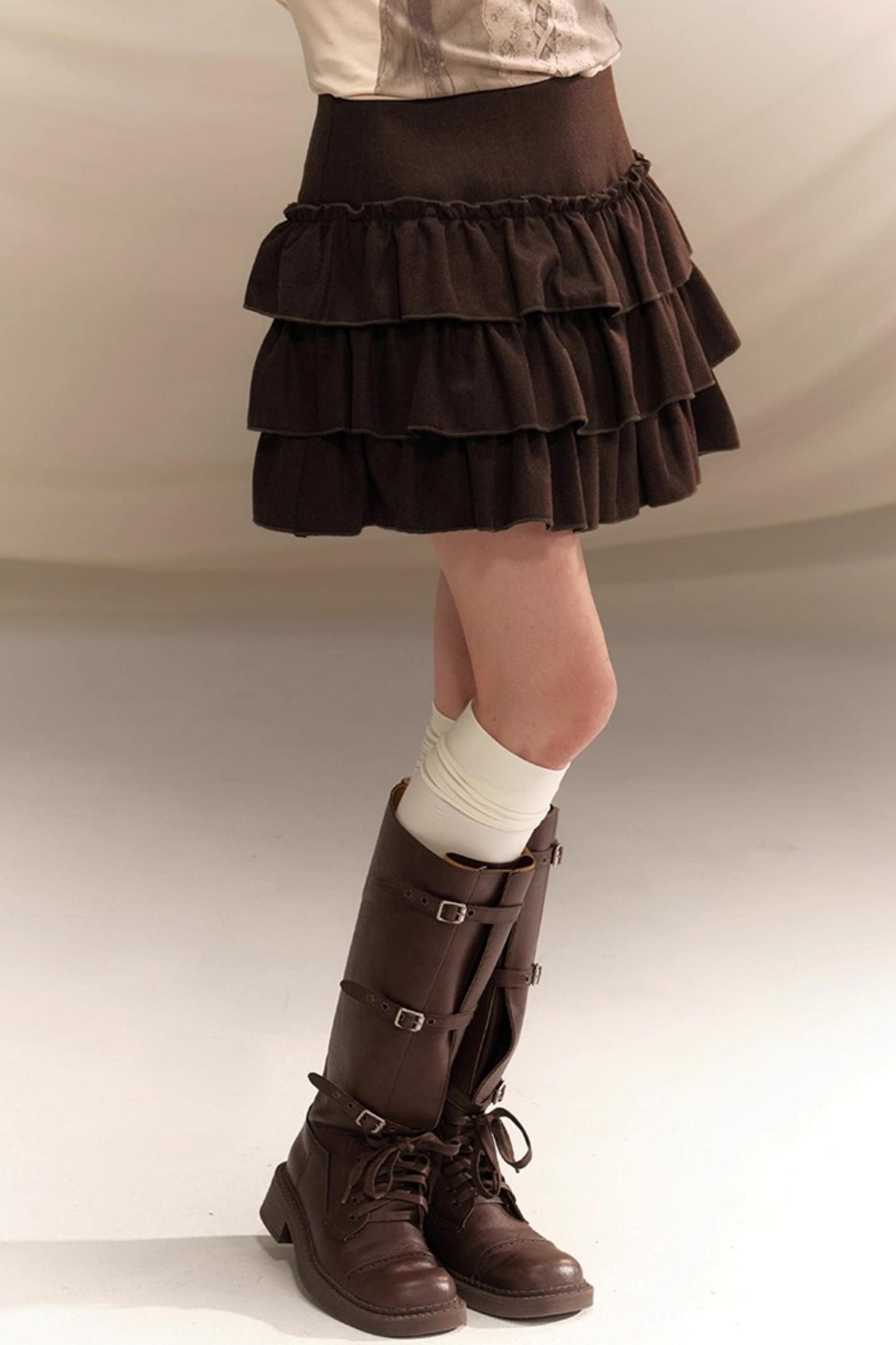 Winter Wool High-Waisted Skirt