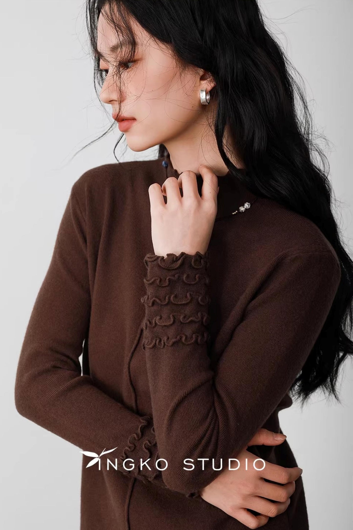 Karamell Latte Wellenpullover