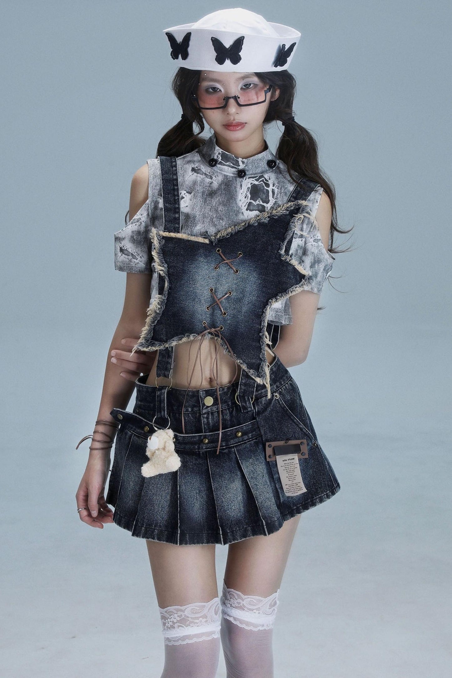 Denim Bib Culottes Set-Up