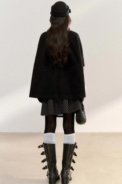 Doll Collar Woolen Cape Coat