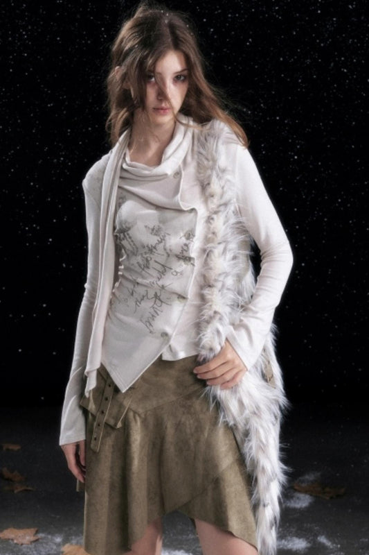 Mottled Graffiti Knitted Top