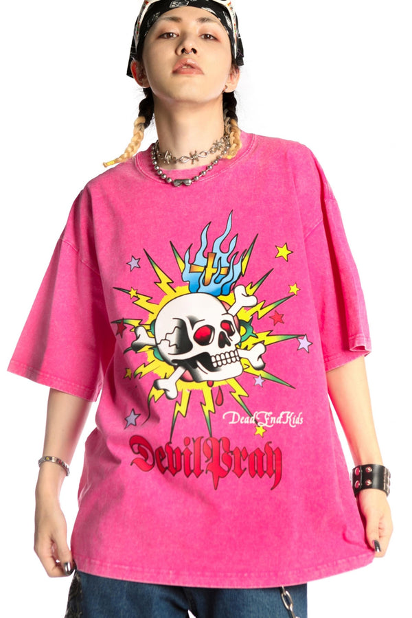 Edgy Skull Graphic Top