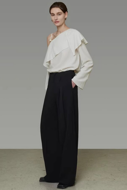 Asymmetrical Marble Bead Blouse