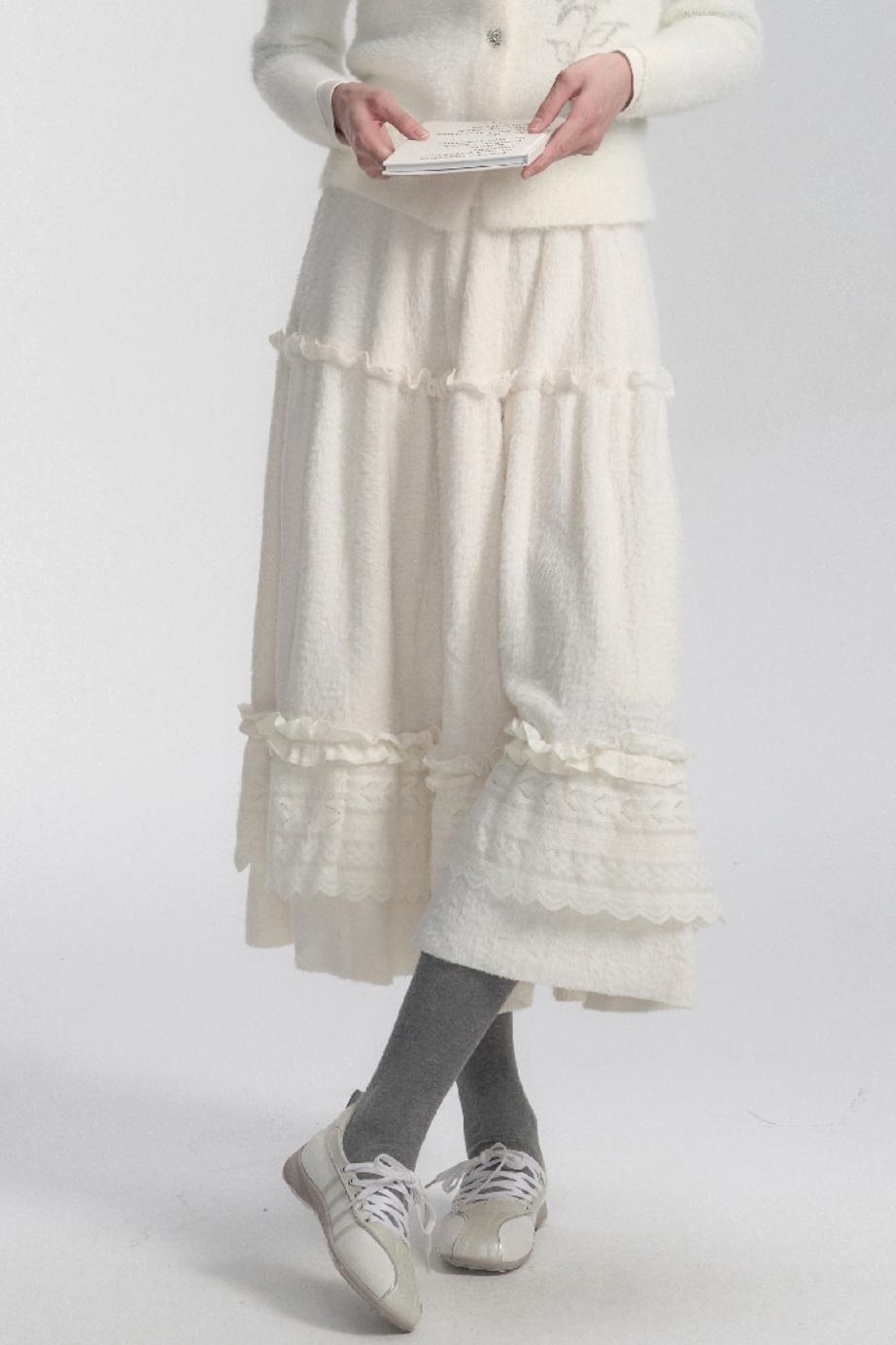 Soft Knit Ruffle Skirt