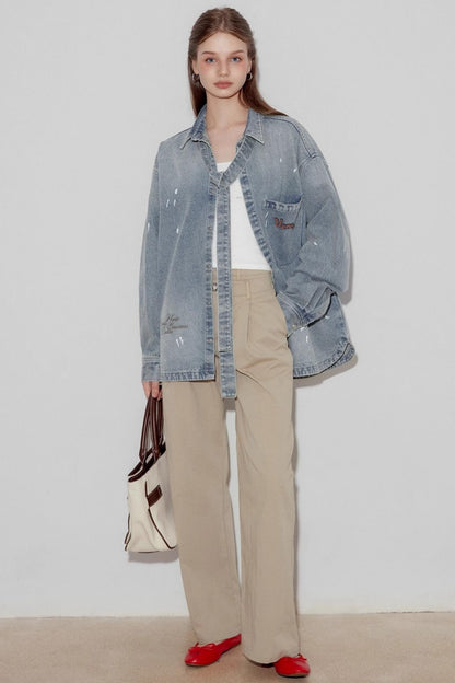 High Waist Loose Straight Casual Pants