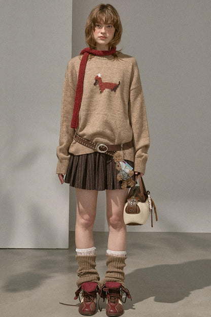 Holiday Dachshund Sweater Top