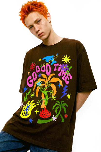 Retro-T-Shirt mit amerikanischem Graffiti