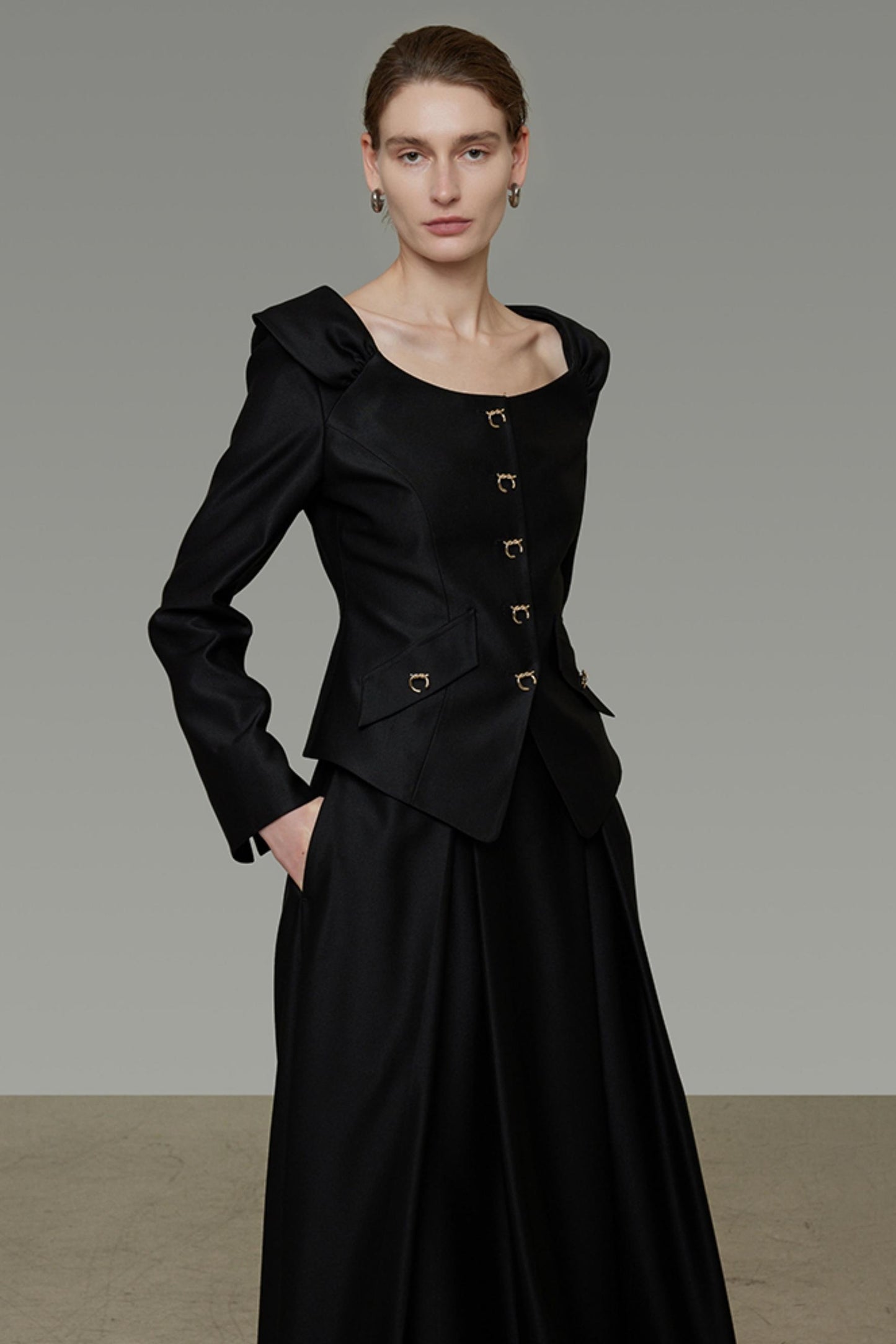 Square Neck Short Top & Skirt Set-Up