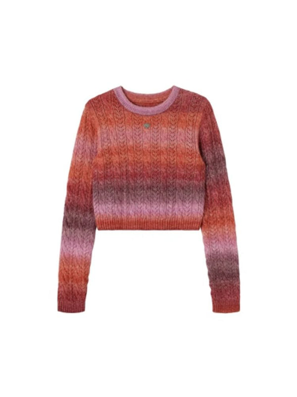 Colorful Long Sleeve Knit Sweater