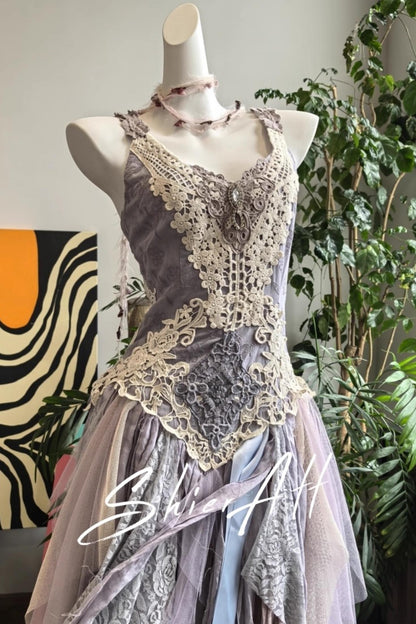 Wandering Wind Purple Dress Set-Up