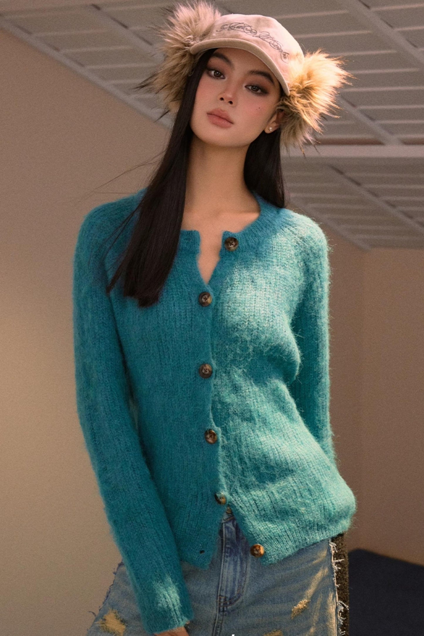 Vintage Sweet Fleece Cardigan