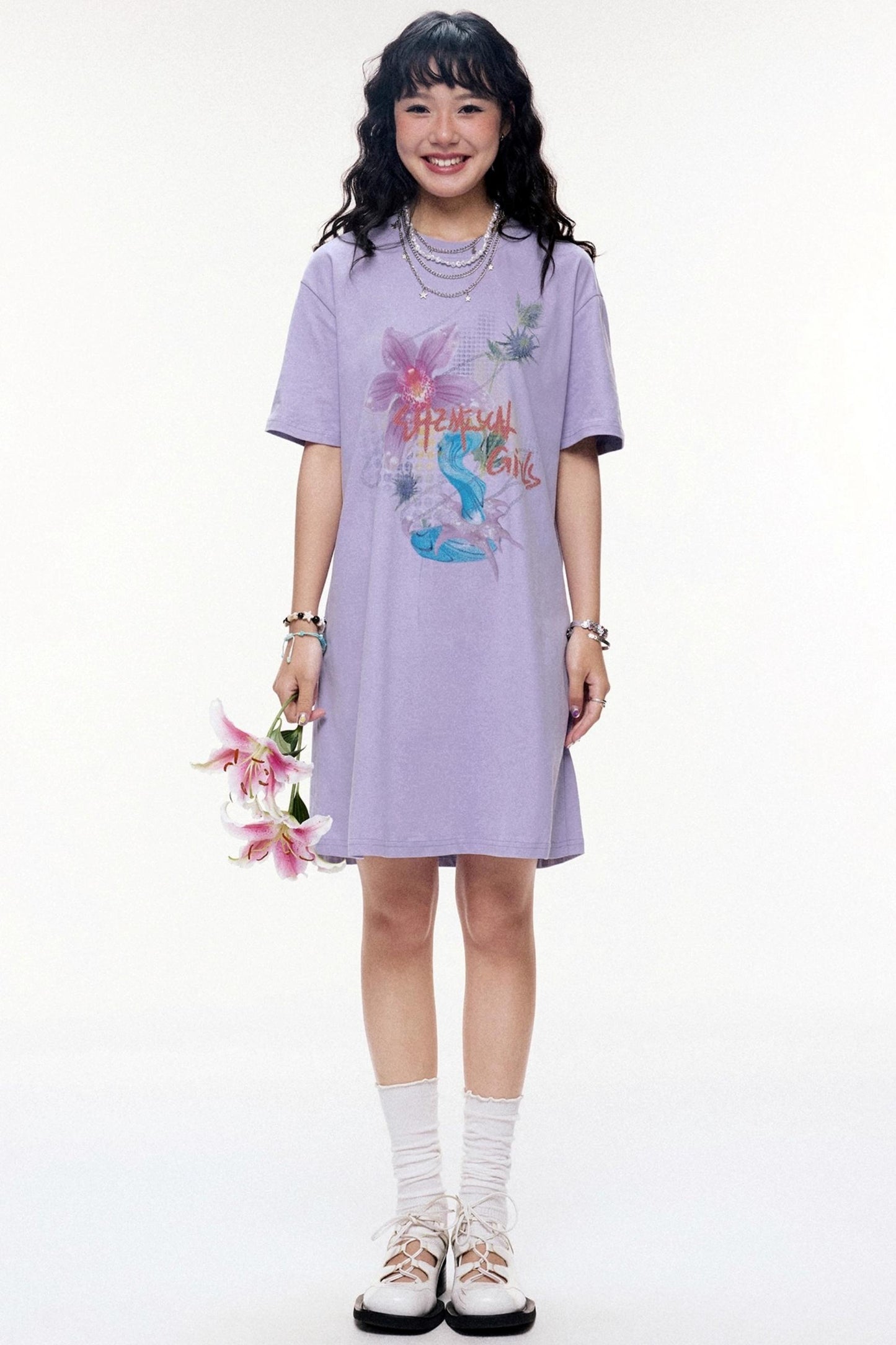 Flower Room T-Shirt Dress