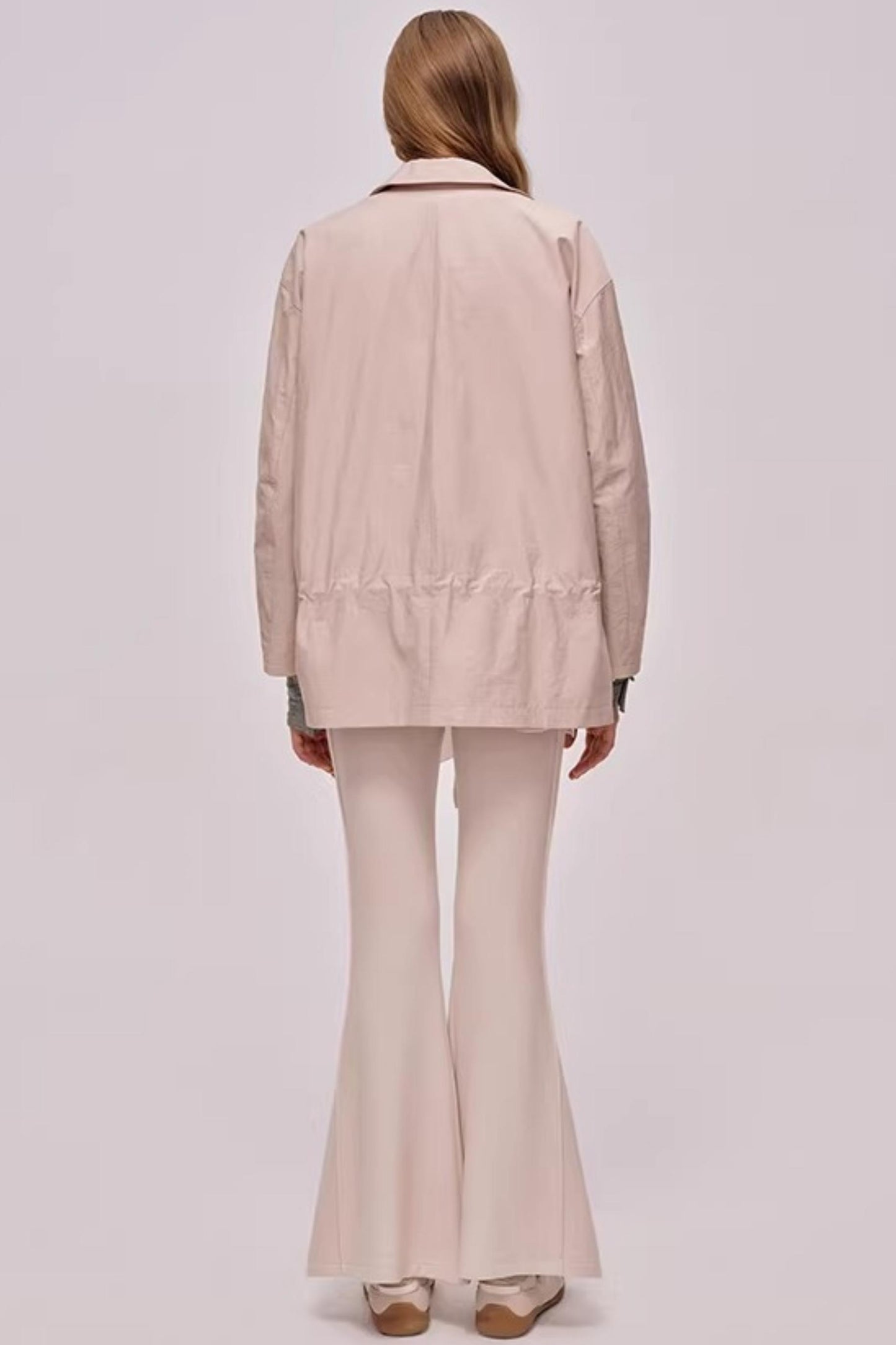 High-Waisted Drawstring Flared Pants