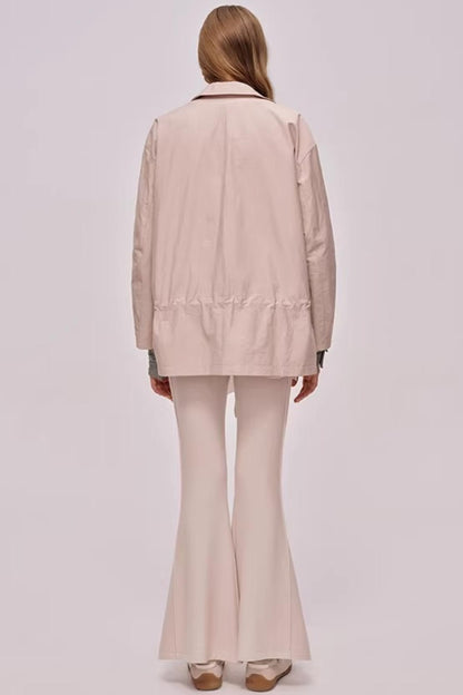 High-Waisted Drawstring Flared Pants