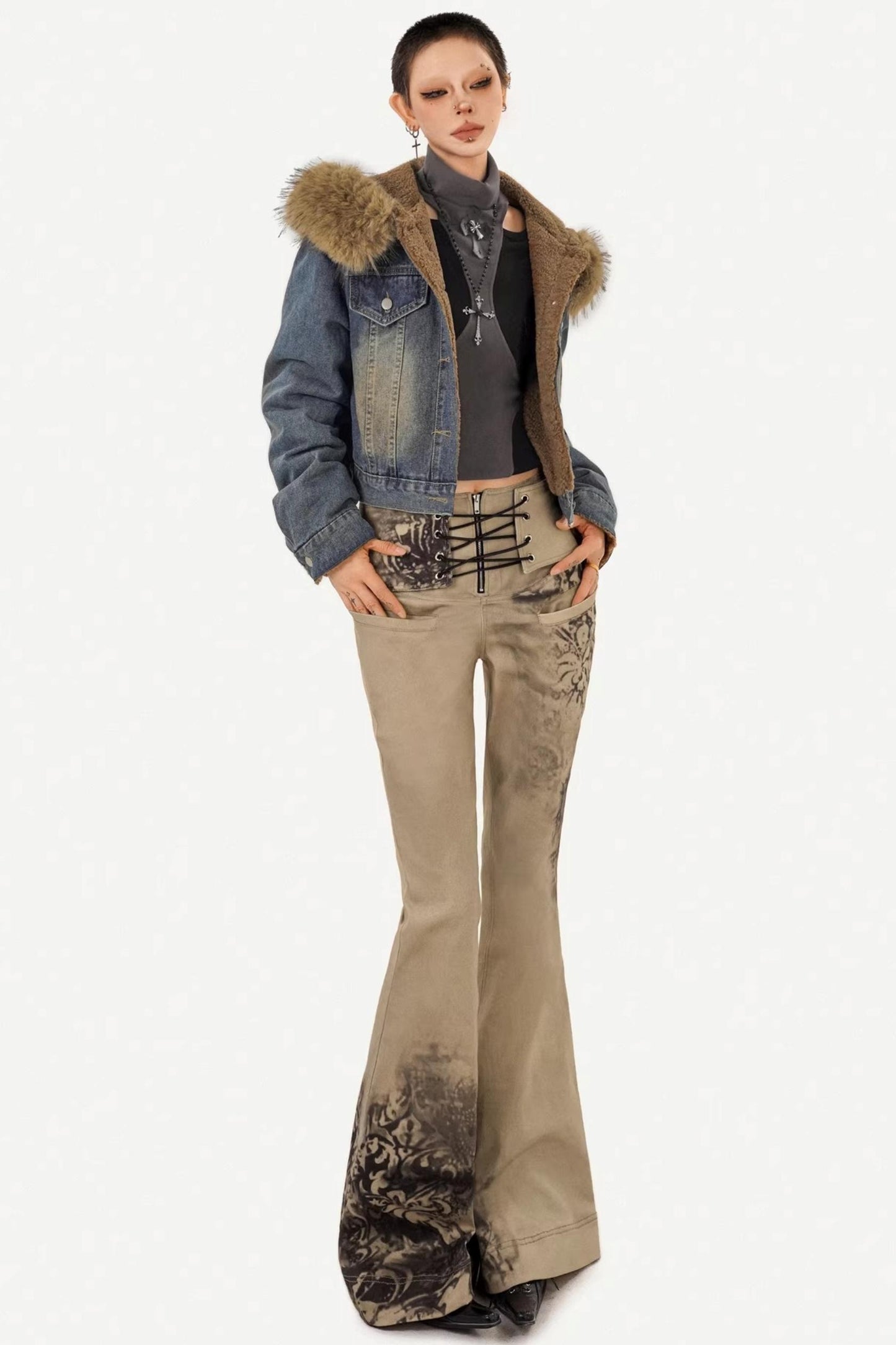 Retro Hooded Denim Jacket