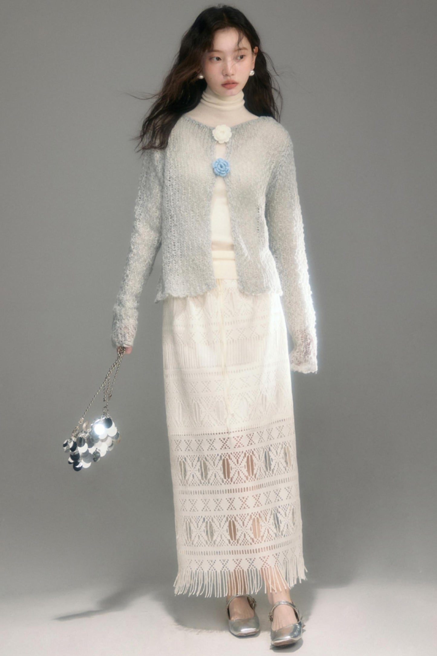 Original Floral Slim Fit Cut-Out Cardigan