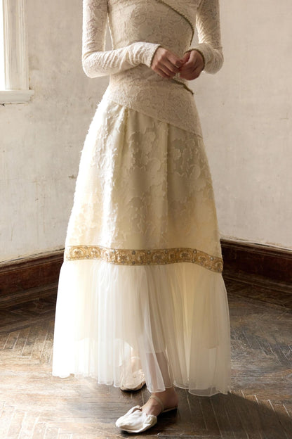 Cut Flower Mesh Skirt