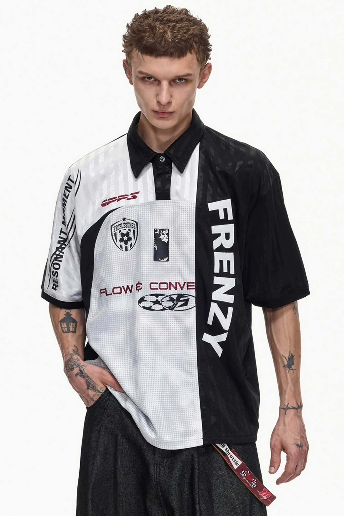 Restructured Jersey Polo Top