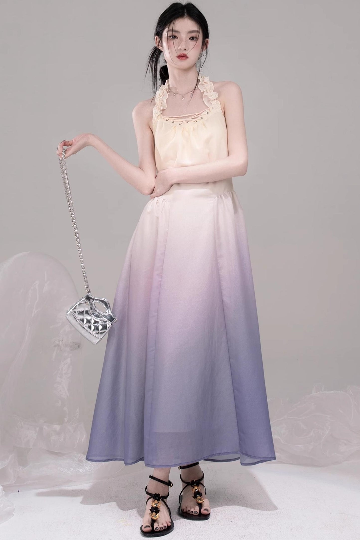 Ethereal Purple A-Line Dress