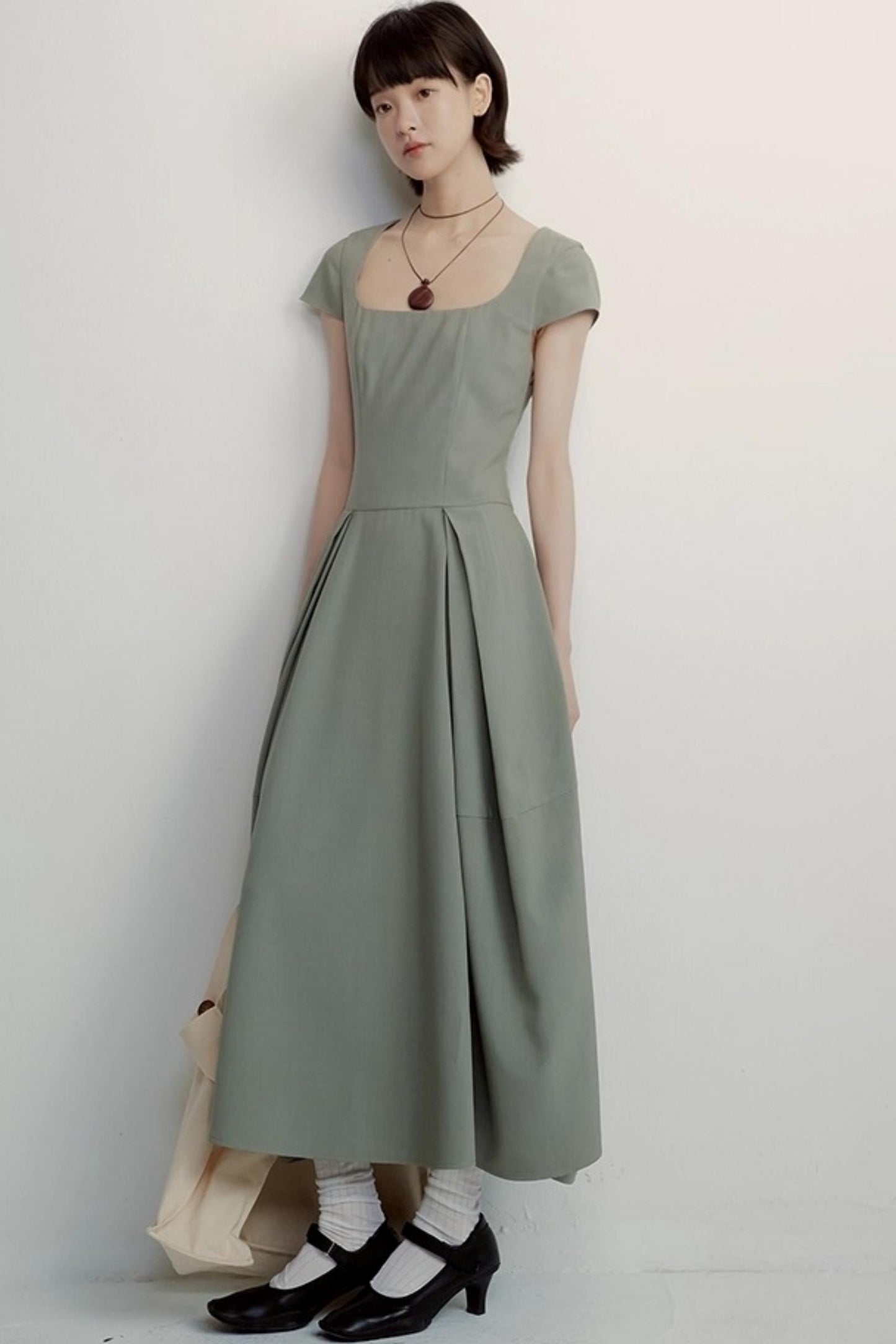 Vintage Pleated Cocoon Dress