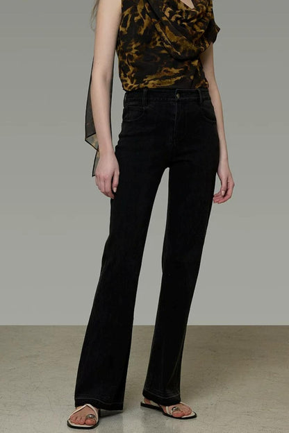 Slimming Flared Black Jeans