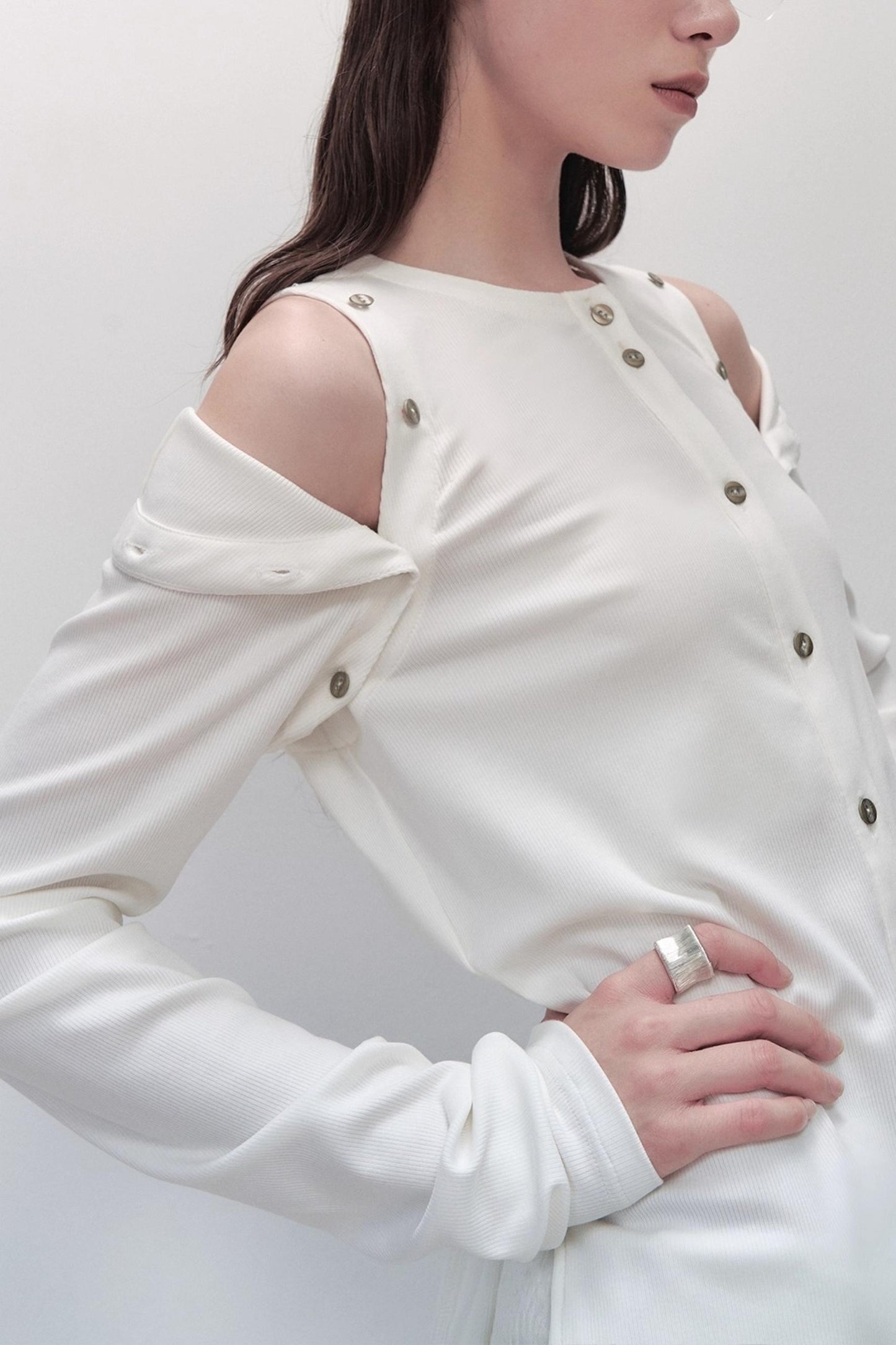 Detachable Round Neck Knitted Cardigan