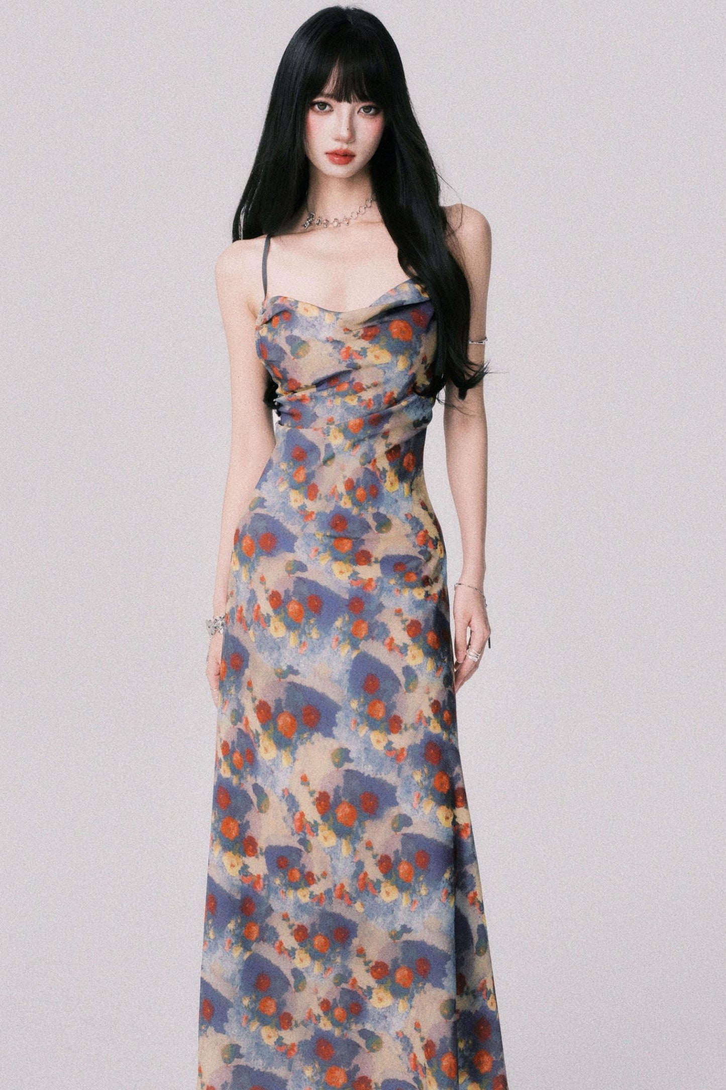 French Halter Swing Dress