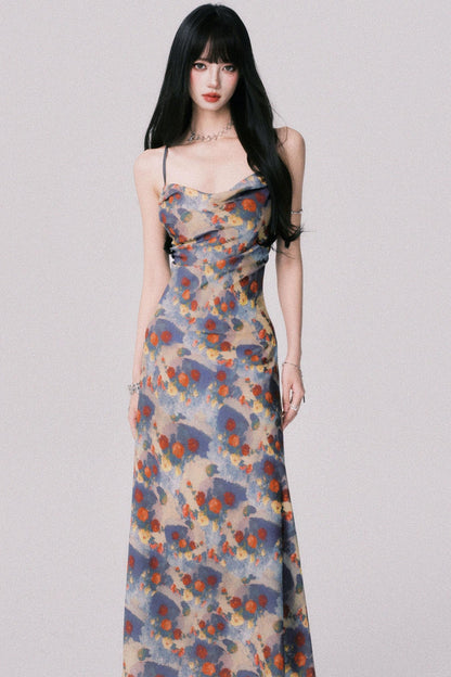 French Halter Swing Dress