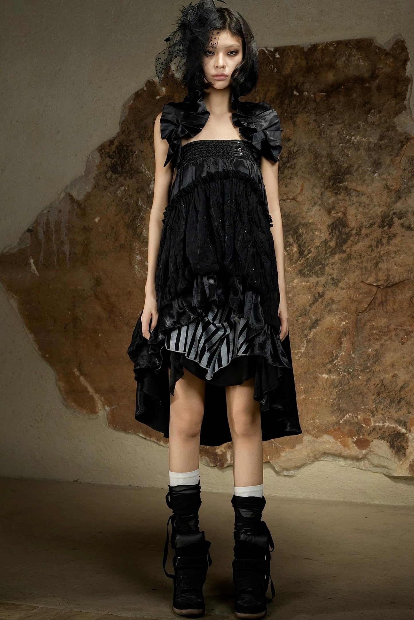 Asymmetrical Retro Tube Skirt