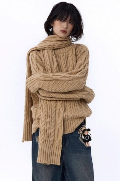 Vintage Paris Gray Knit Scarf