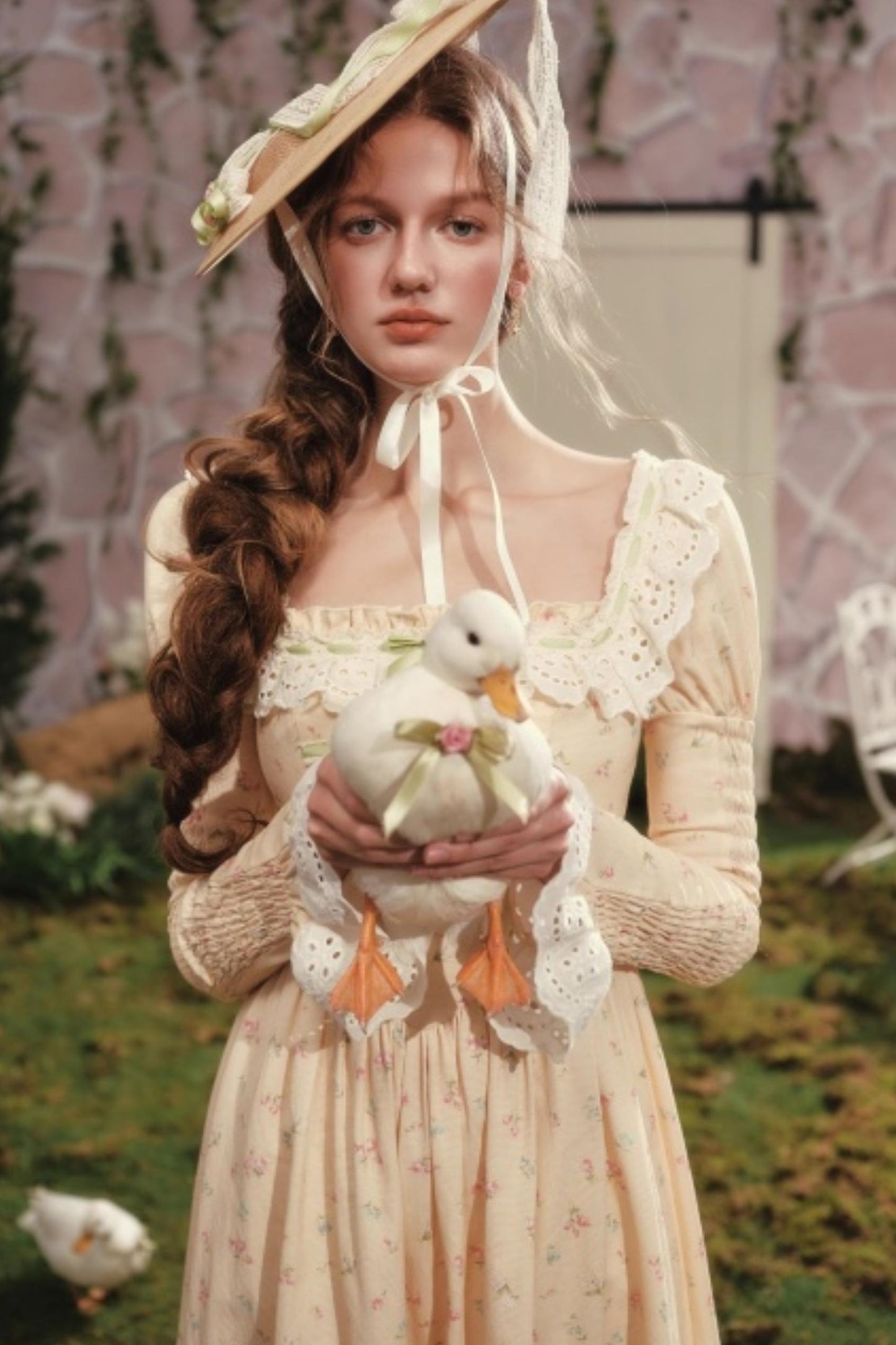 French Floral Pastoral Dress Set-Up