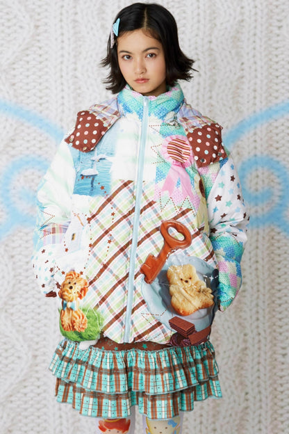 Angel Print Hooded Jacket