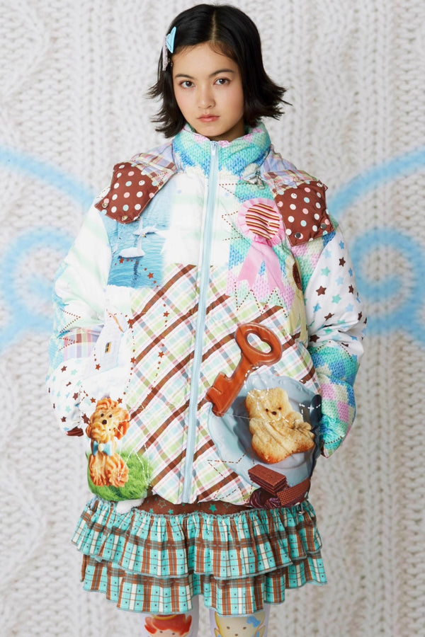 Angel Print Hooded Jacket